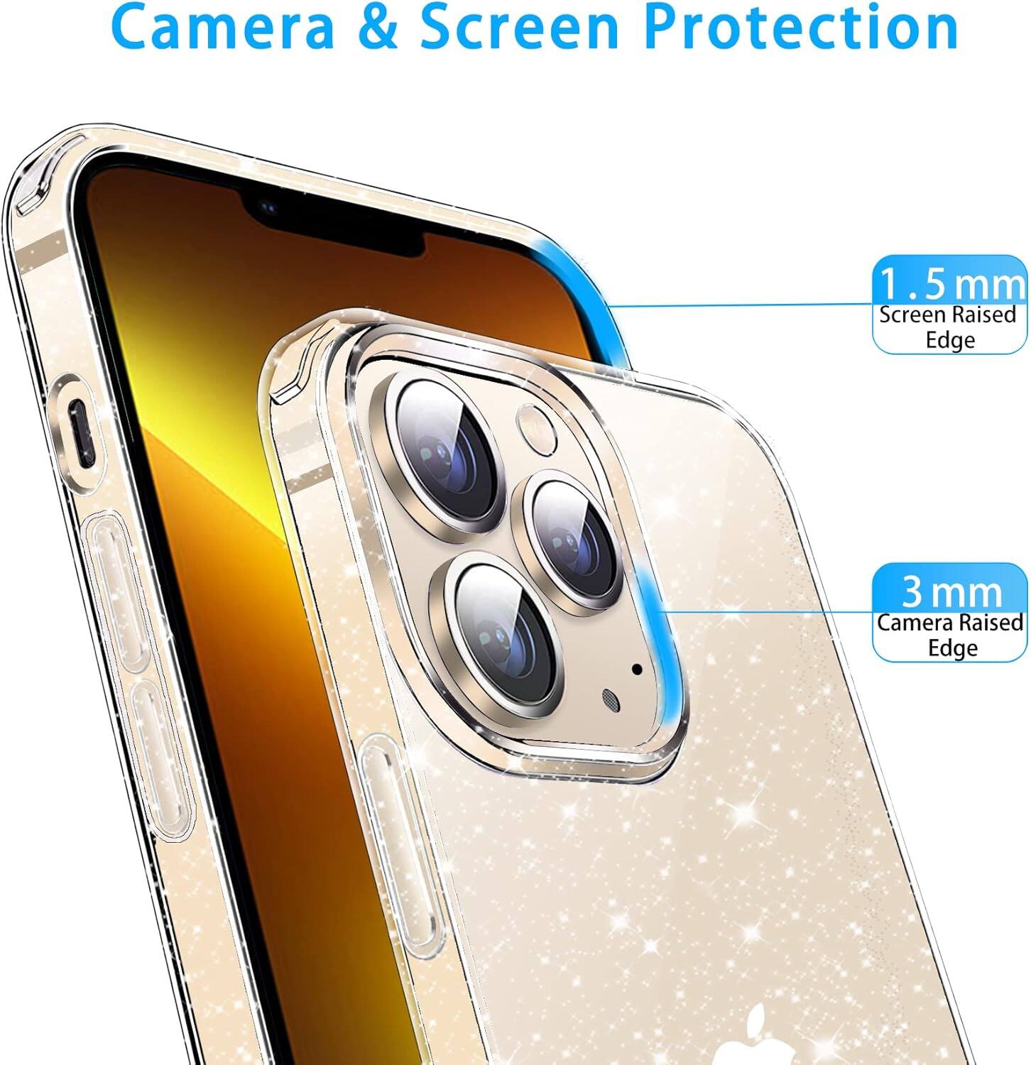 Camera & Screen Protection, 1.5 mm Screen Raised Edge, 3 mm Camera Raised Edge