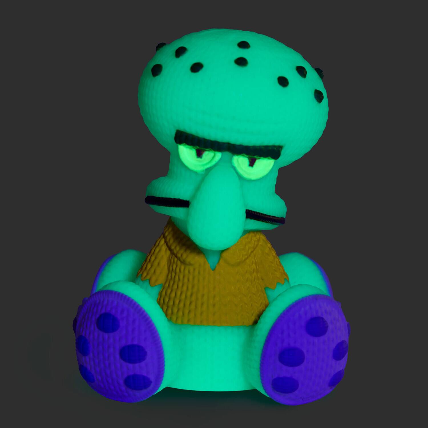Alt View 4. Handmade by Robots - SpongeBob SquarePants - Squidward Tentacles Blacklight Limited Edition Vinyl Figure   - COLLECTIBLES - Multicolor.