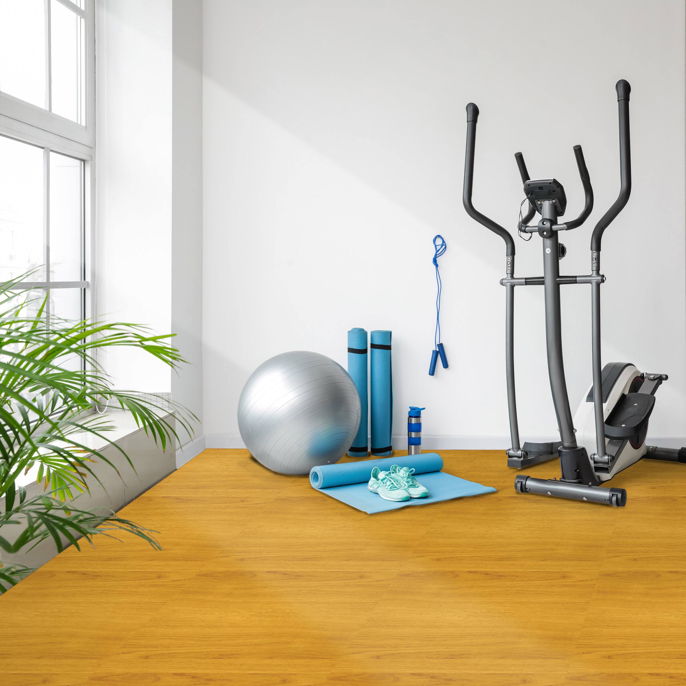 Alt View 3. Sorbus - Sorbus 48 Sq. Ft. Wood Grain Floor Tiles Foam Mat EVA Interlocking Mats Tile 3/8-Inch Thick Flooring Wood Mats w/Borders - Golden Brown.