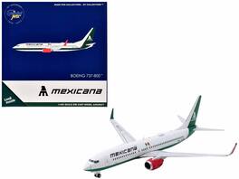 GeminiJets - Boeing 737-800 Commercial Aircraft Mexicana Airlines (XA-ASM) Tail 1/400 Diecast Model Airplane - White with Green