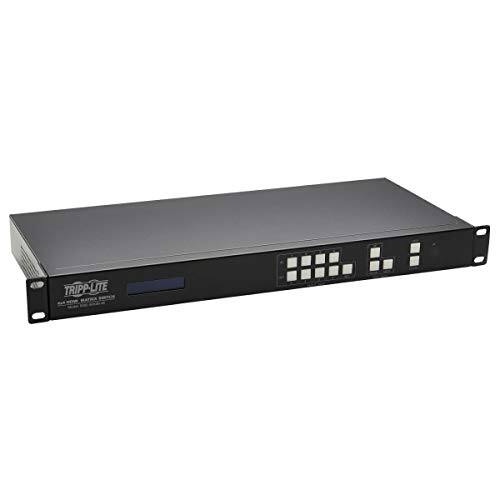 Front. Tripp Lite - 4x4 HDMI Matrix Switch/Splitter w Audio Extractor 4K 60Hz HDR (B3024HX4H4K) - Black.