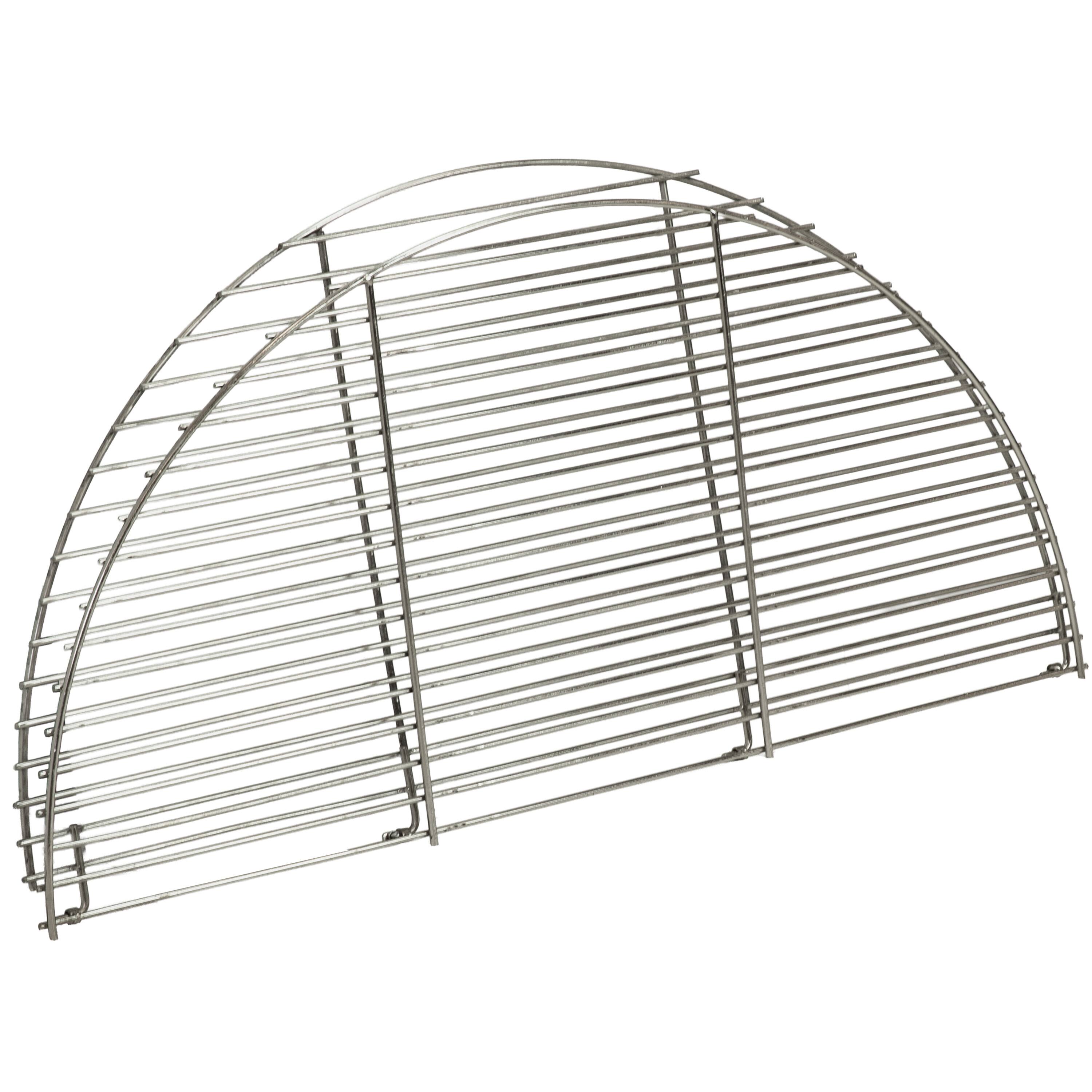 Alt View 10. Sunnydaze - Stainless Steel Foldable Round Fire Pit Cooking Grate - Silver.