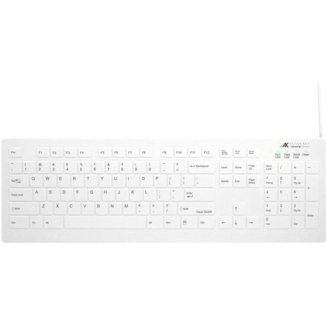 ACTIVE KEY  
AK ENERGY  
ENERGY  
ENERGY  

F1 F2 F3 F4 F5 F6 F7 F8 F9 F10 F11 F12  
Num Lock Scroll Lock Clean  

1 2 3 4 5 6 7 8 9 0 - = Backspace  
Tab Q W E R T Y U I O P [ ] \  
Caps Lock A S D F G H J K L ; ' Enter  
Shift Z X C V B N M , . / Shift  
Fn Ctrl Alt Spacebar Alt  

Insert Home Page Up Num Lock  
Delete End Page Down Pg Dn  

7 8 9 +  
4 5 6 -  
1 2 3 *  
0 . / Enter  

Clean On/Off  

Win Ctrl Alt