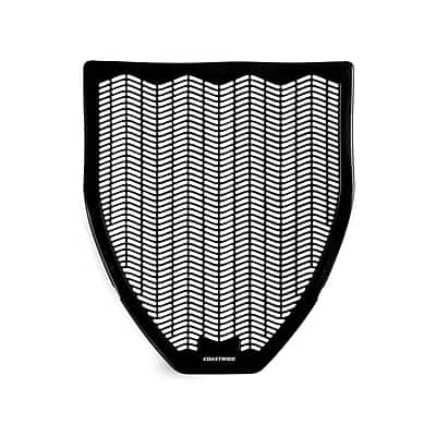 Front. Coastwide Professional - Urinal Floor Mat, 17.5" x 20.5", 6/Carton - Black.