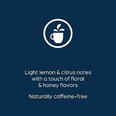Light lemon & citrus notes with a touch of floral & honey flavors  
Naturally caffeine-free