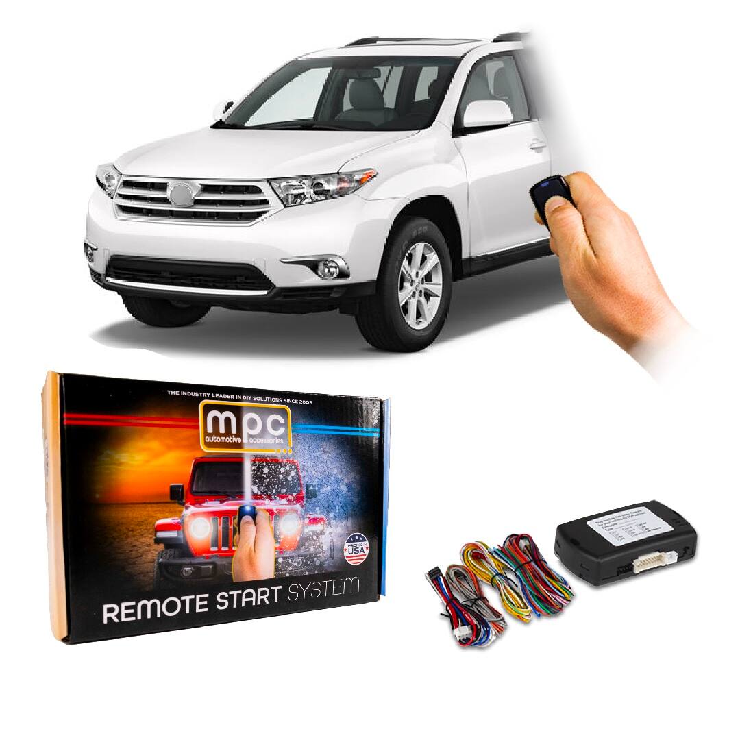 MPC - OEM Activated Remote Starter For 2008-2013 Toyota Highlander Gas - Push-to-Start - Black