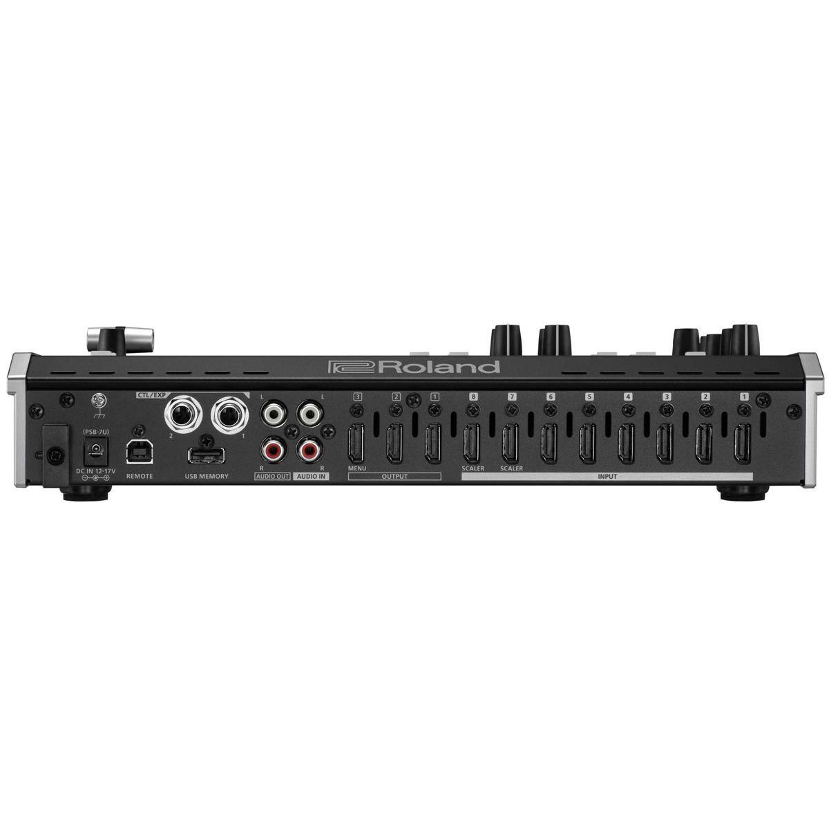 Roland RIT.E I - 1 4 X 1 + - T . 4 . 2 1 M 2 1 1 S P58-7U I X DC12-17 D  
REMOTE USB MEMORY AUDIO OUT AUDIO IN MENU OUTPUT SALER SLALER INPUT