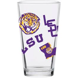 Indigo Falls - LSU Tigers 16oz. Medley Vintage Pint Glass - Multicolor