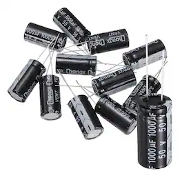 Unique Bargains - 1000uF 50V 13x25mm Electrolytic Capacitor, 105C High Temp Radial Leads, for TVs/LCDs/VCD, 12pcs - Black