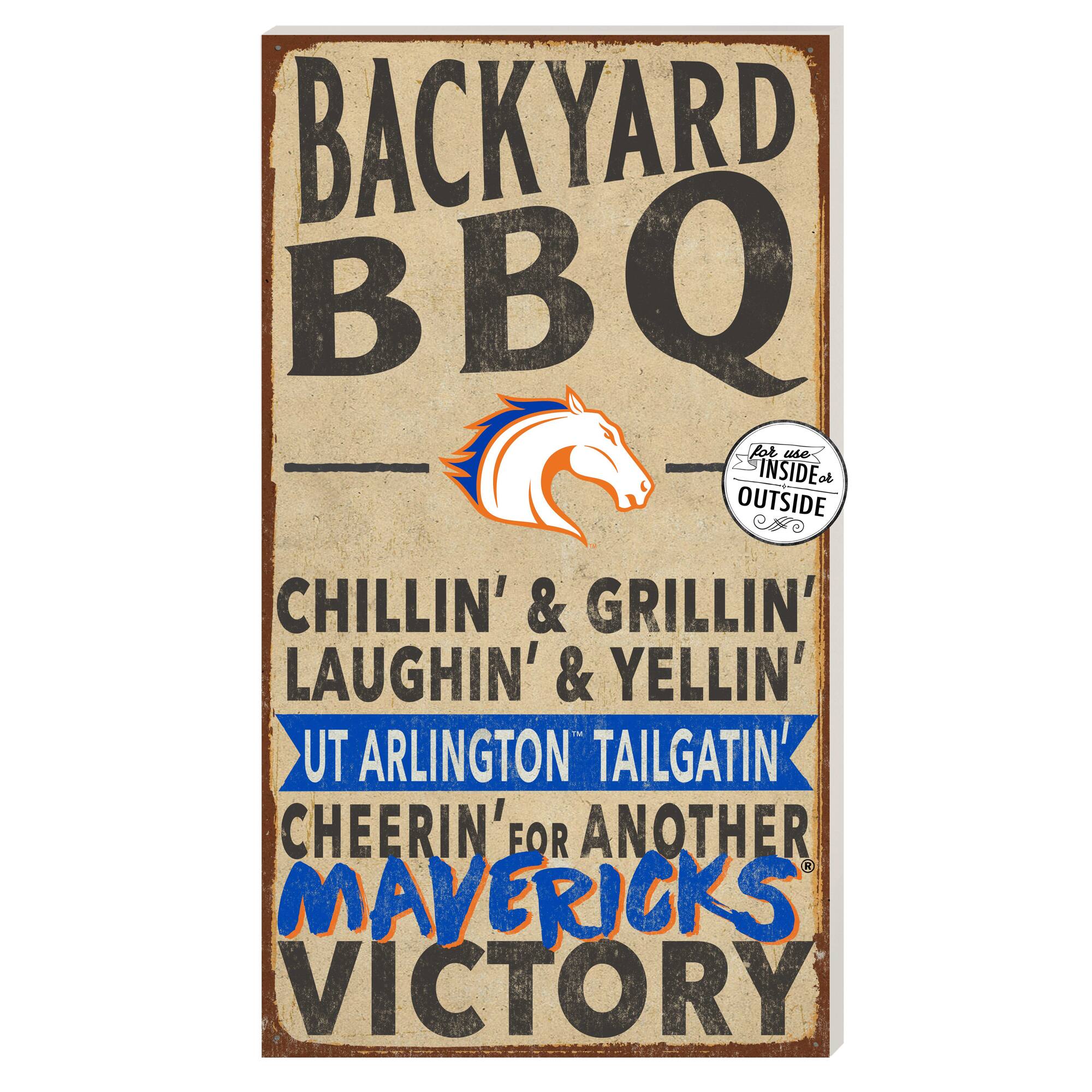 UT Arlington Mavericks 11'' x 20'' Indoor/Outdoor BBQ Sign