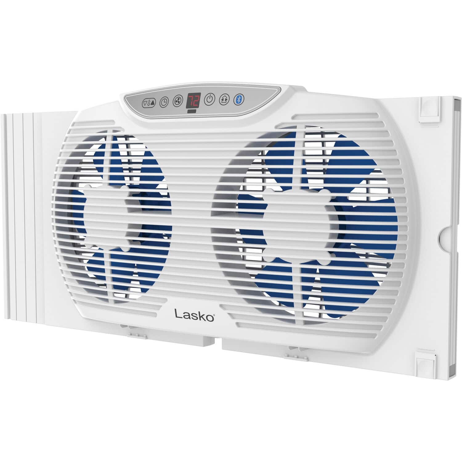 Alt View 11. Lasko - Electrically Reversible Twin Window Fan with Bluetooth - White.