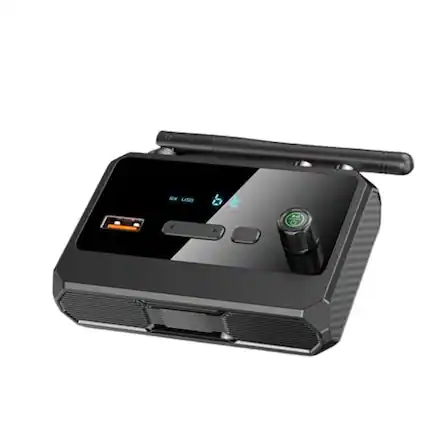 Front. Stock Preferred - Digital Wireless Bluetooth 5.3 Audio Receiver - Black.