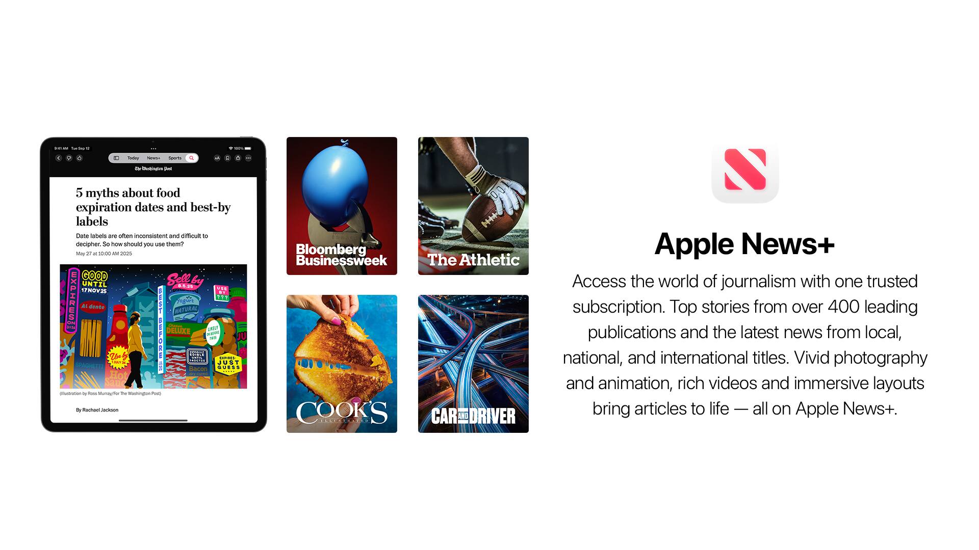 - Foe - - d  Today wSY Sema : DF Dbingo D 5 myths about food expiration dates and best-by labels Date labels are often inconsistent and difficult to decipher. 80 how should you use them? May 21 - 10:00 AM 2025 GOOD Sell by UNTIL 8.5.25 USE SEAON4I  Te mHUXm - 17 Aldente PEST NATURAL og - E UNLY DELUXE  M sam JU PUUSOE SPAGHETTI Tby MS RE SR Bacon . SUESS JUST DHa | Hot Sauc iustration by mes MumneTor the estynnen POSC Rachues Jarkoon fRn2 Bloomberg Businessweek COOKS .... AC.. HH The Athletic CAR AND DRIVER Apple News+ Access the world of journalism with one trusted subscription. Top stories from over 400 leading publications and the latest news from local, national, and international titles. Vivid photography and animation, rich videos and immersive layouts bring articles to life - all on Apple News+.