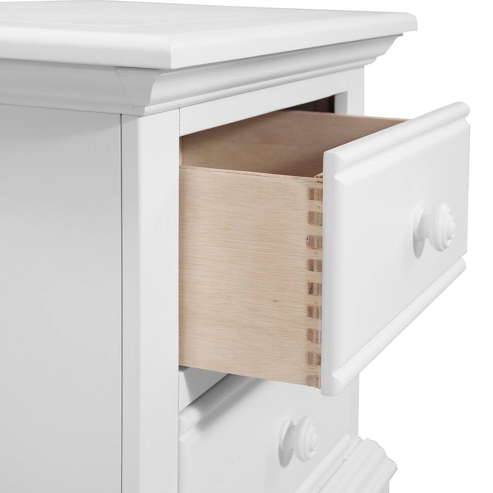 Alt View 3. American Woodcrafters - Cottage Traditions 2-Drawer Nightstand - White Cottage - White.