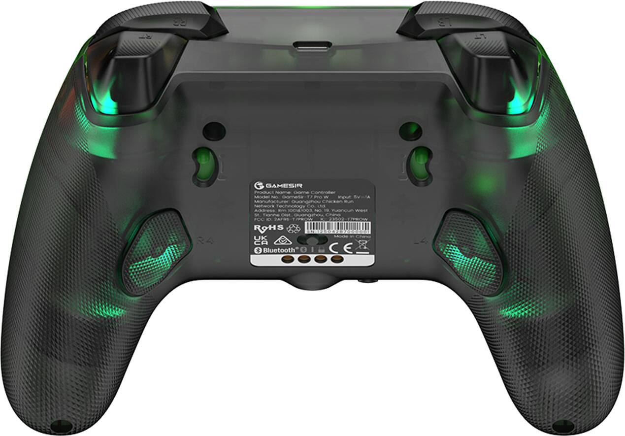 38 a1 4 GAMESIR Product Name Gome Controller Model No Gometa 17 Pro W Input SV Manufacturer Guangzhou Chicken Run Network Technology Co., Ltd Address No. 19 Yuanoun West Street, Guangzhou, China FOO ID / ROHS 23502 TPROW ROHS S HIP aadda Moche UK CA Bluetooth

GAMESIR
Product Name: Gome Controller
Model No: Gometa 17 Pro W
Input: SV - A
Manufacturer: Guangzhou Chicken Run Network Technology Co., Ltd
Address: No. 19 Yuanoun West Street, Guangzhou, China
FC ID: 37486 - 77PROW
RoHS
CA
Bluetooth