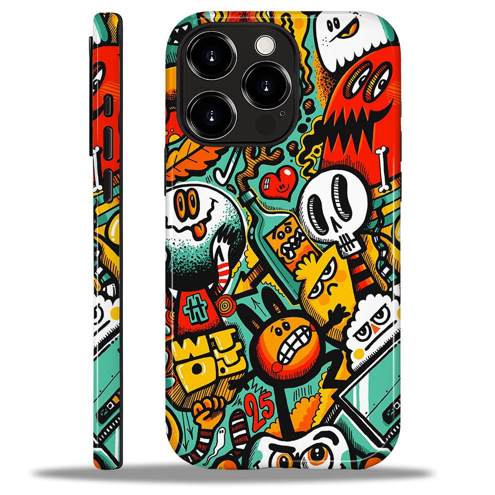 BUBM - Smartphone Case for iPhone - 2-Layer Durable Smartphone Protection Case - Playful Chaos - Playful Chaos for iPhone 16 Pro Max
