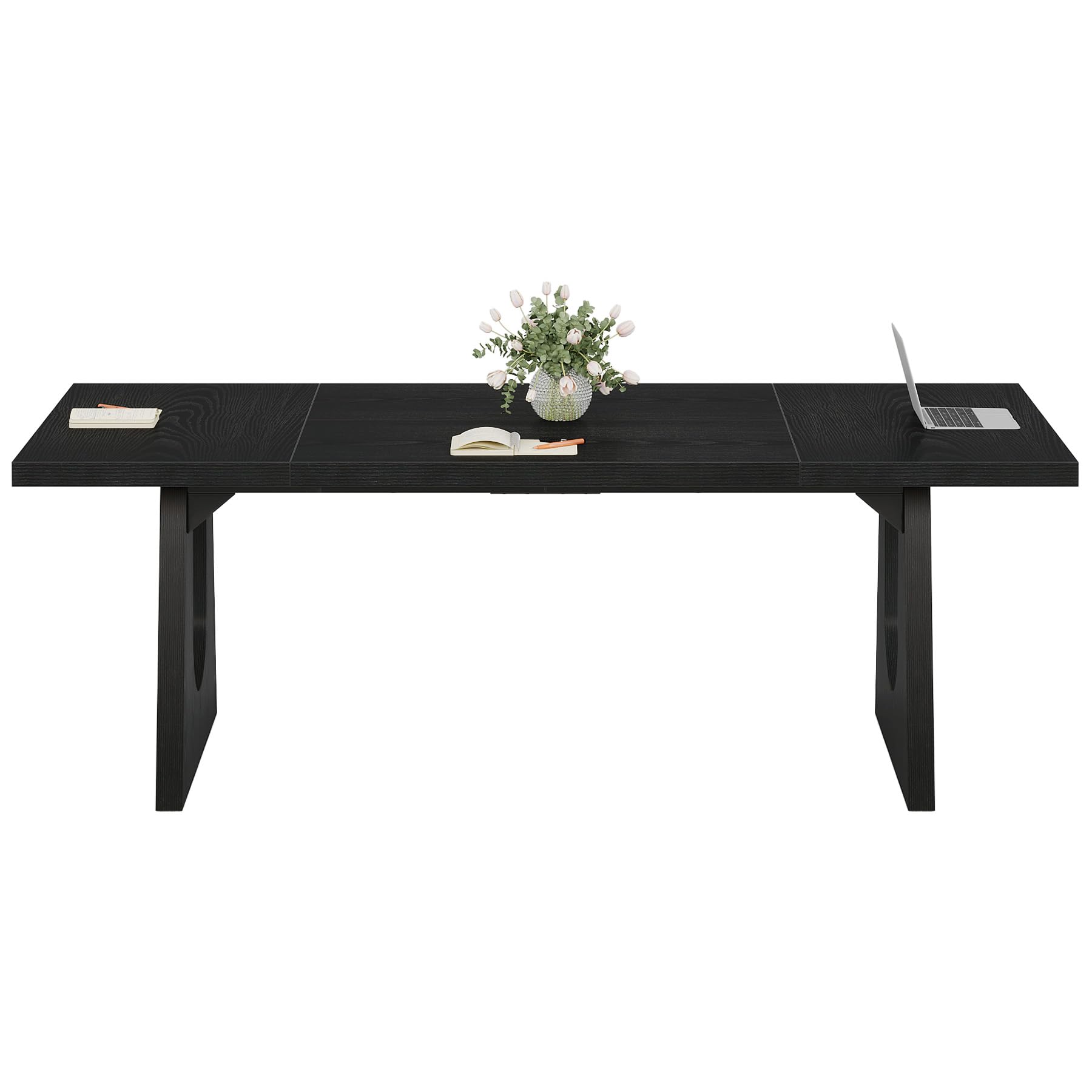 Alt View 1. Tribesigns - 70.86" Rectangular Conference Table for 6-8 (Black) - Black.