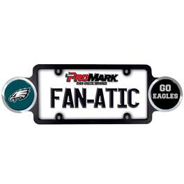 PRORUN - Philadelphia Eagles Automotive License Plate Frame with Team Badges - Multi