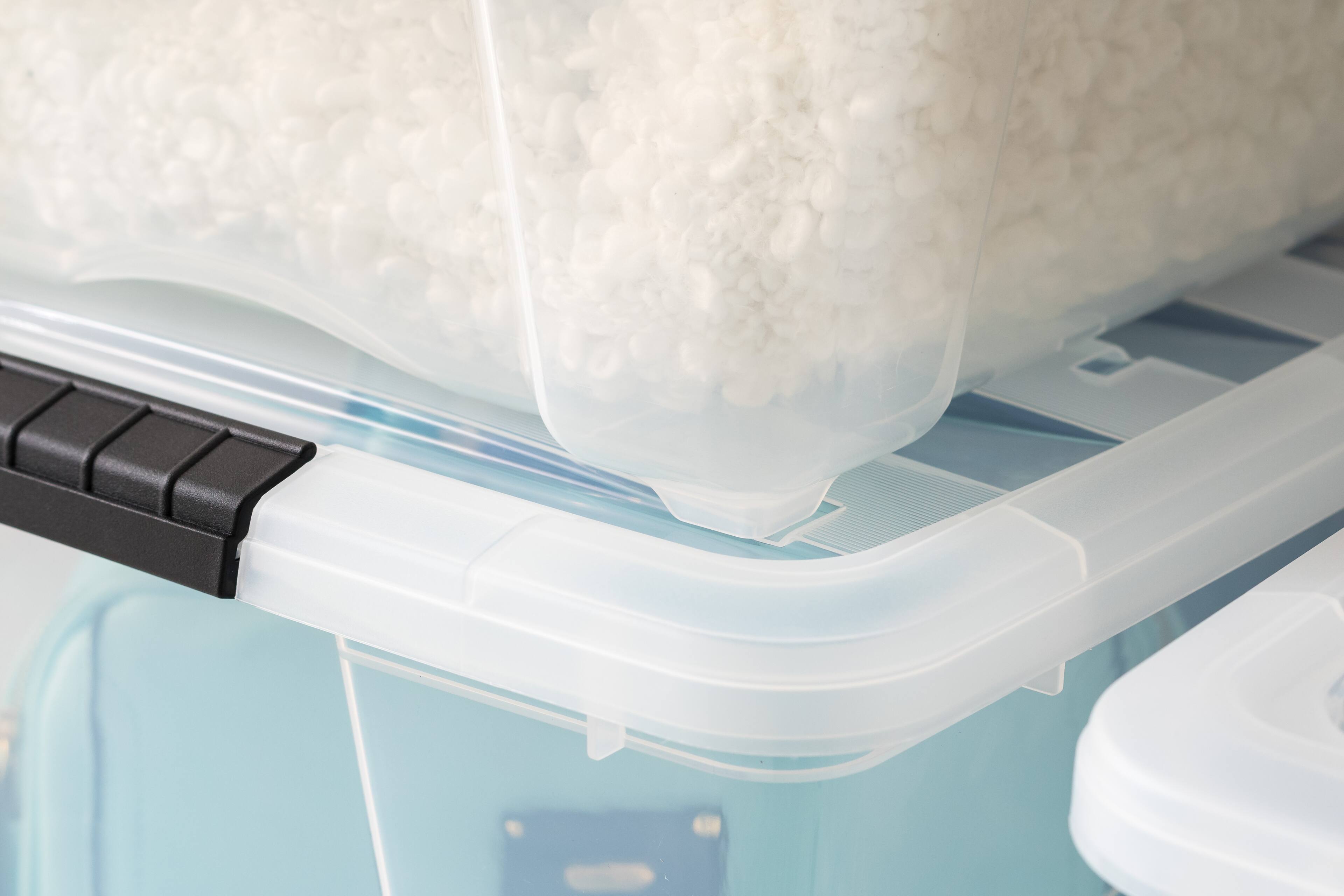 Alt View 4. IRIS USA - 53qt Plastic Storage Bins with Lids and Secure Latching Buckles.