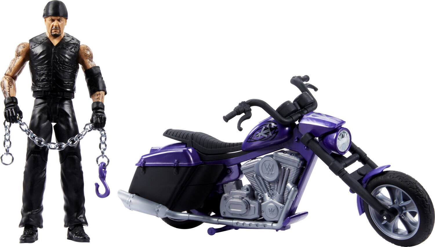 Mattel Collectible WWE Wrekkin' Boneyard Slamcycle with 6