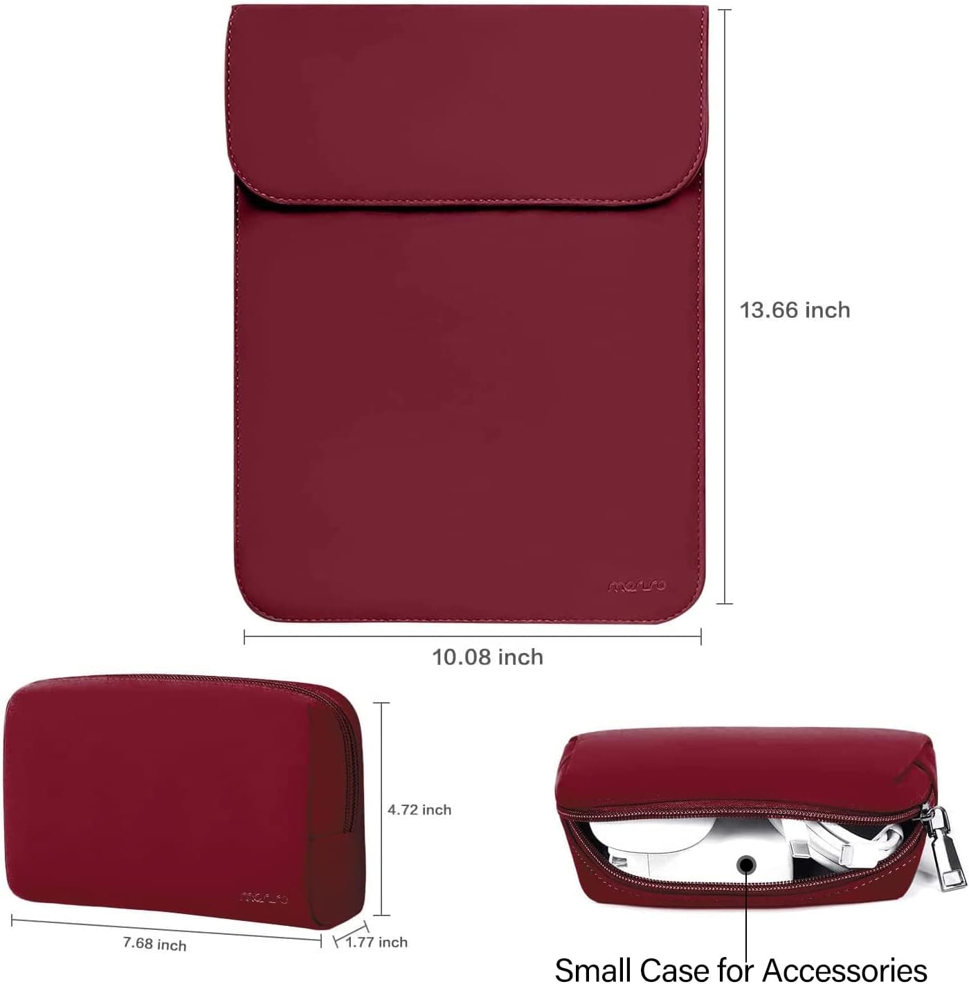 13.66 inch, 10.08 inch, 4.72 inch, 7.68 inch, 1.77 inch, Small Case for Accessories