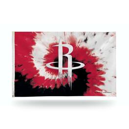 Rico Industries - Houston Rockets Bold Tie Dye Design 3x5 Indoor/Outdoor Banner Flag - Multi