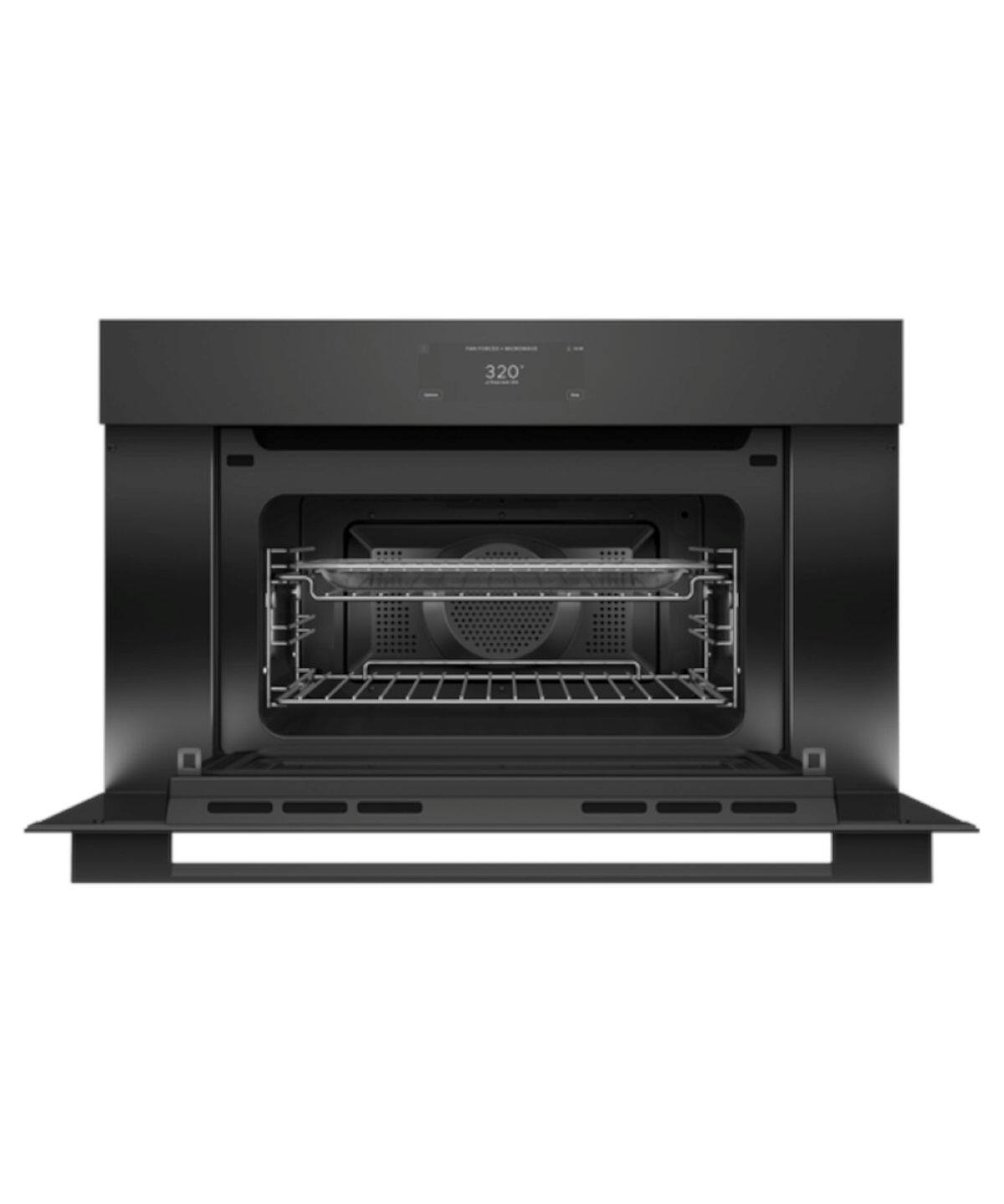 Alt View 11. Fisher & Paykel - 30" 1.7 Cu. Ft. Single Convection-Speed Oven, 6.8" Touchscreen - Compact - Minimal Black (Soft Black) - Black.