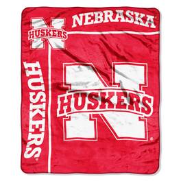 Northwest - Nebraska Cornhuskers School Spirit Royal Plush 50 x 60 inch Raschel Throw Blanket - Multi