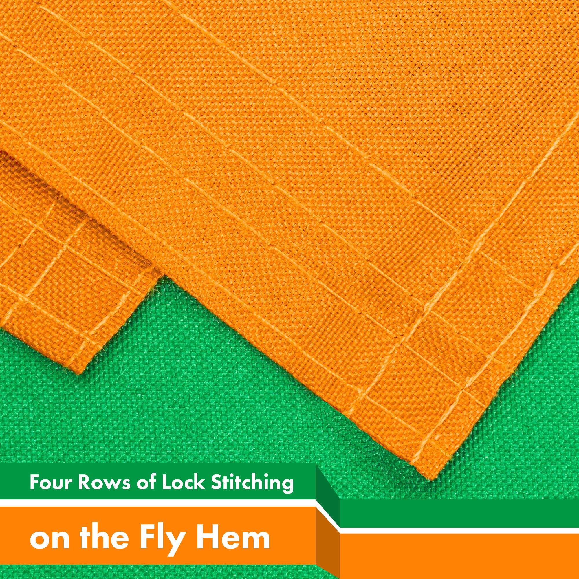 Four Rows of Lock Stitching on the Fly Hem