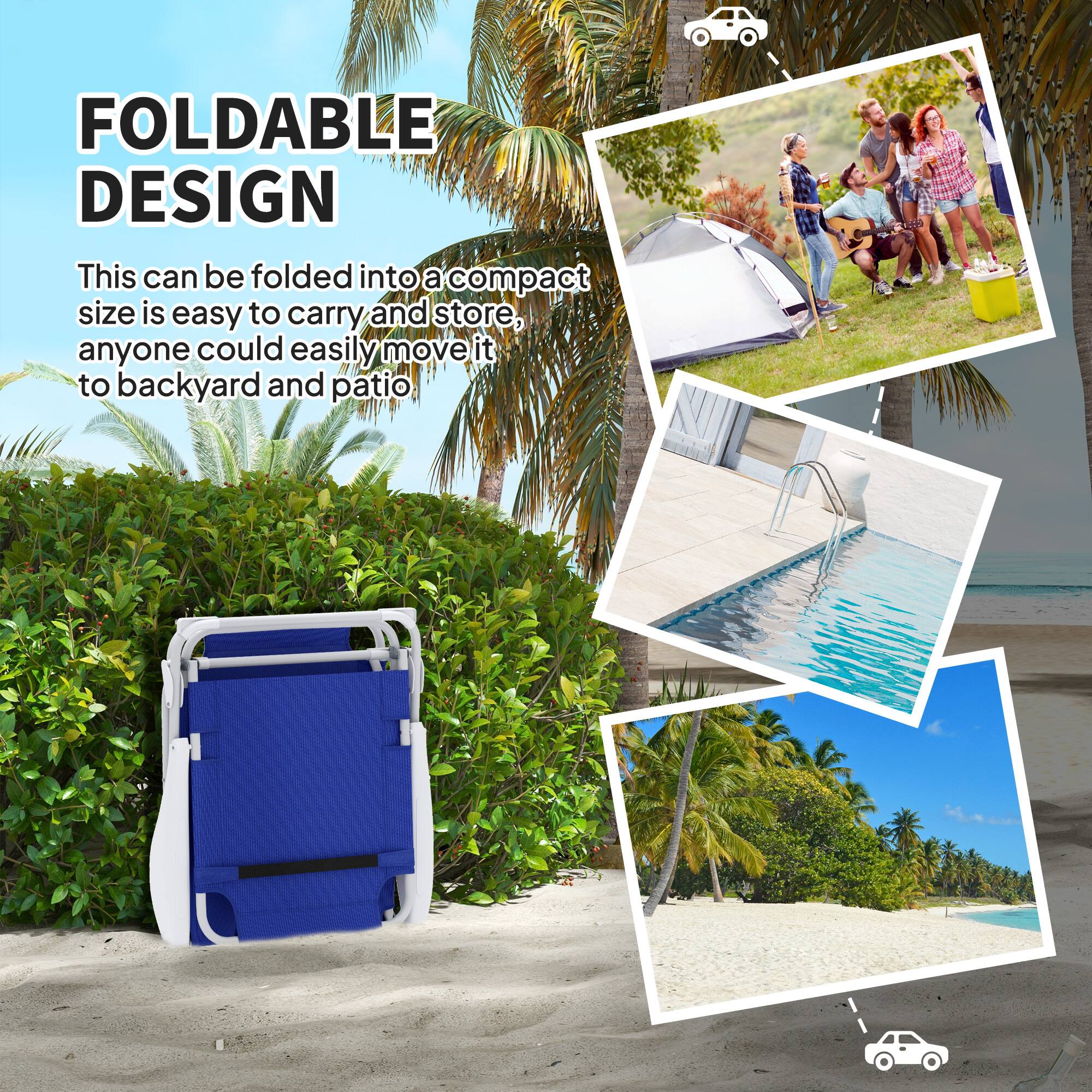 FOLDABLE DESIGN
This can be folded into a compact size is easy to carry and store, anyone could easily move it to backyard and patio.