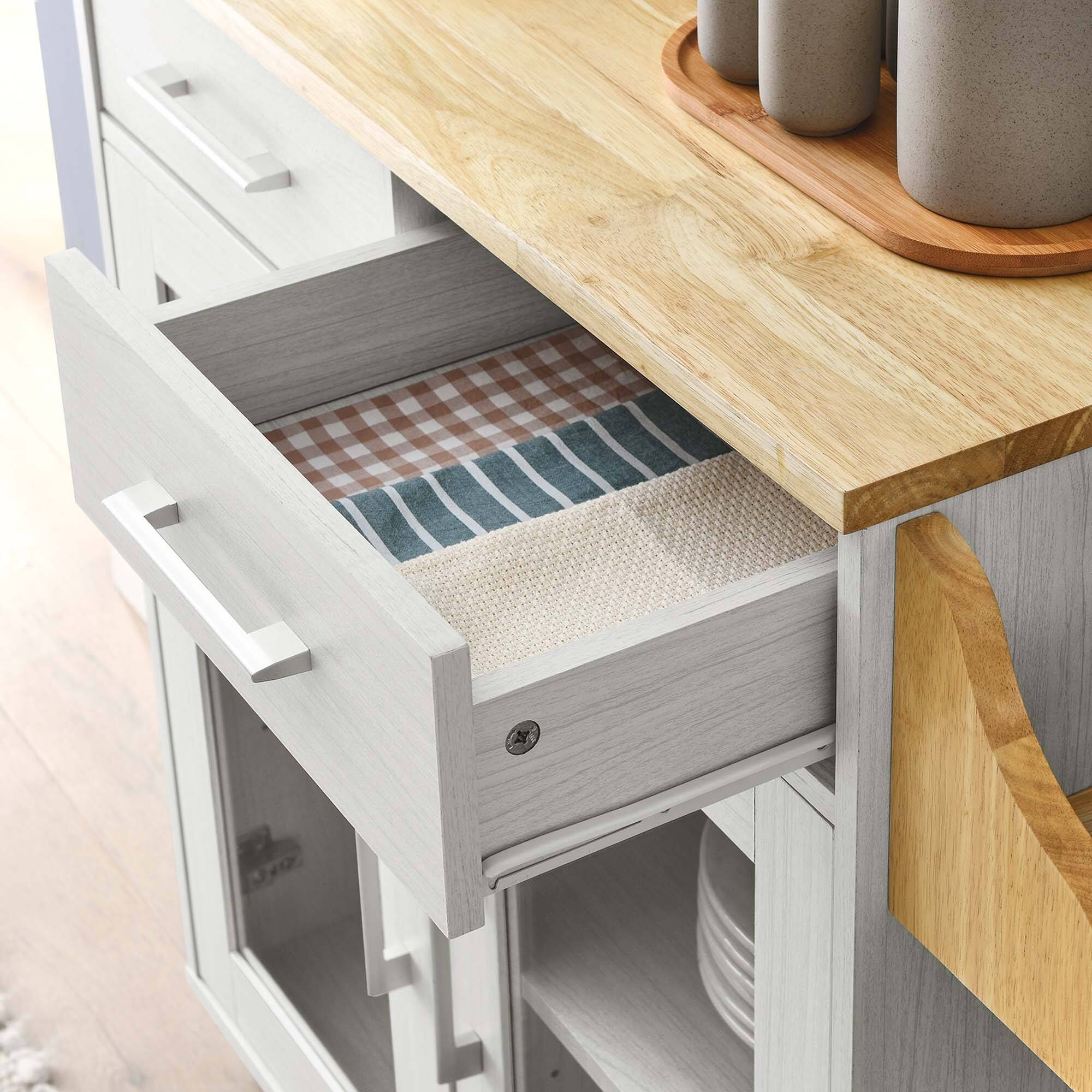 Alt View 1. Modway - Cuisine Kitchen Cart by Modway - White Natural.