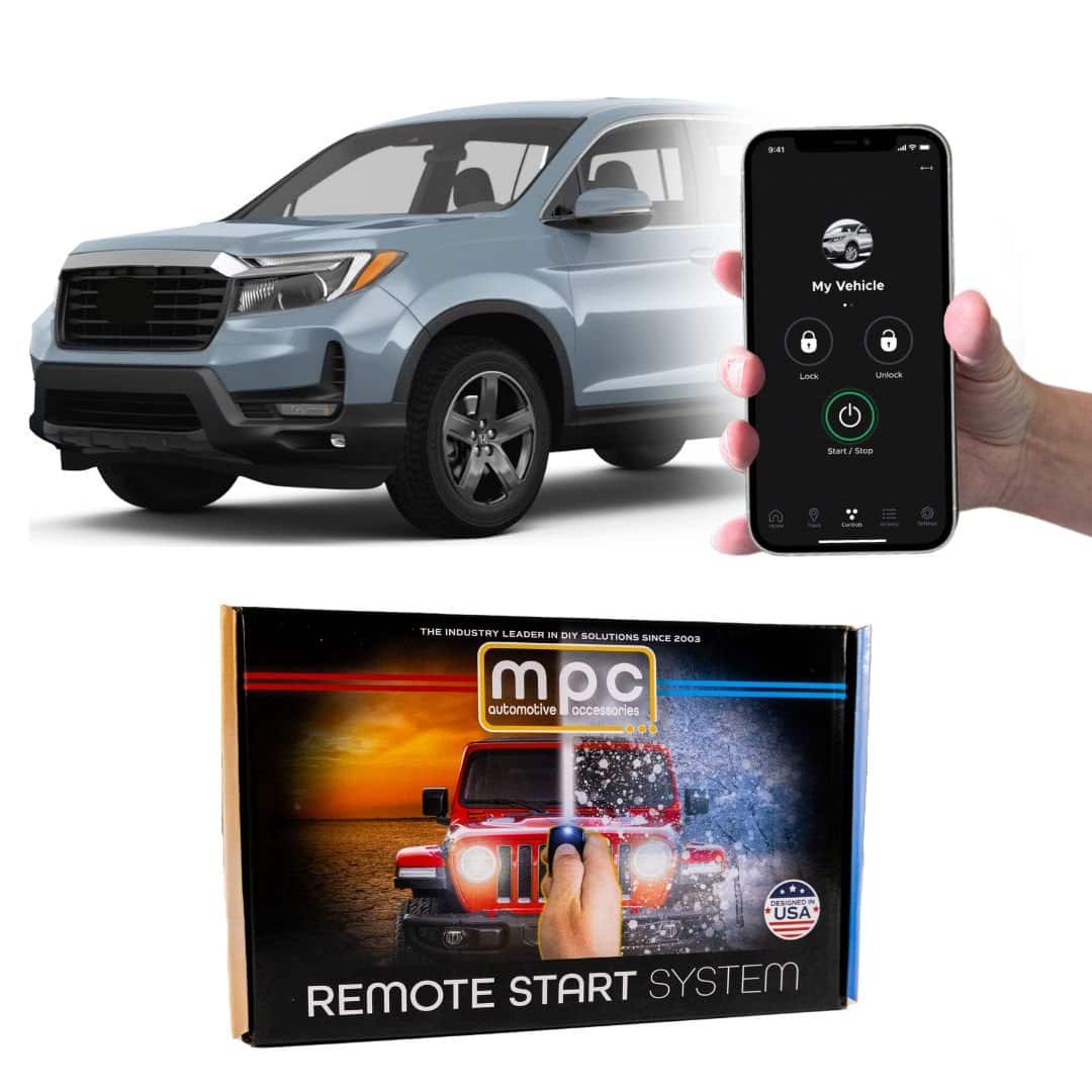 MPC - Remote Start Kit for Honda Ridgeline 2017-2023 – Push-to-Start, Smartphone Control - Black