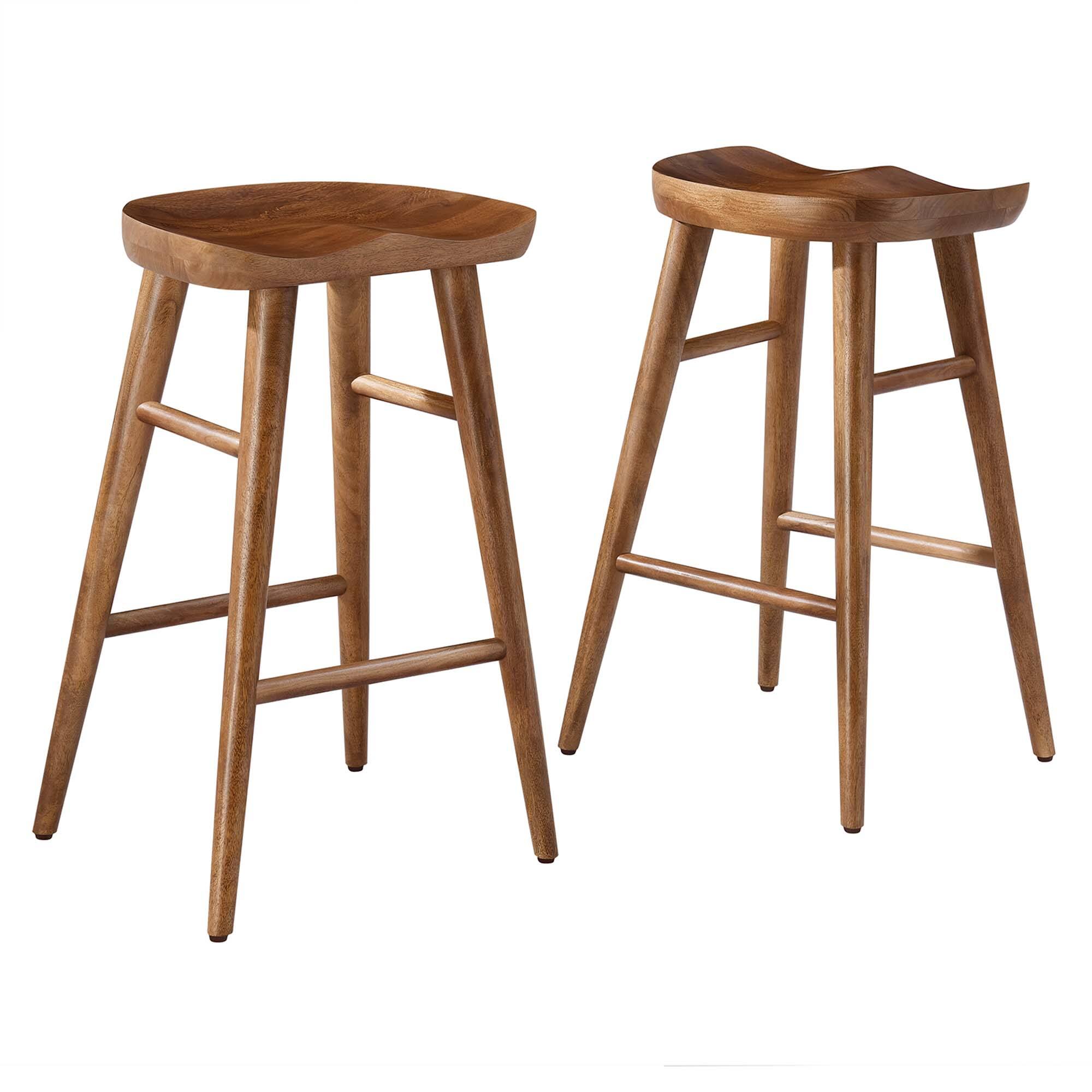 Front. Modway - Saville Backless Wood Counter Stools Set of 2 by Modway - 0.