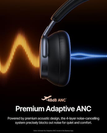Baseus Inspire XH1 Adaptive Noise Cancelling Headphones, Sound by Baseus Inspire XH1 Adaptive Noise Cancelling Headphones, Sound by
