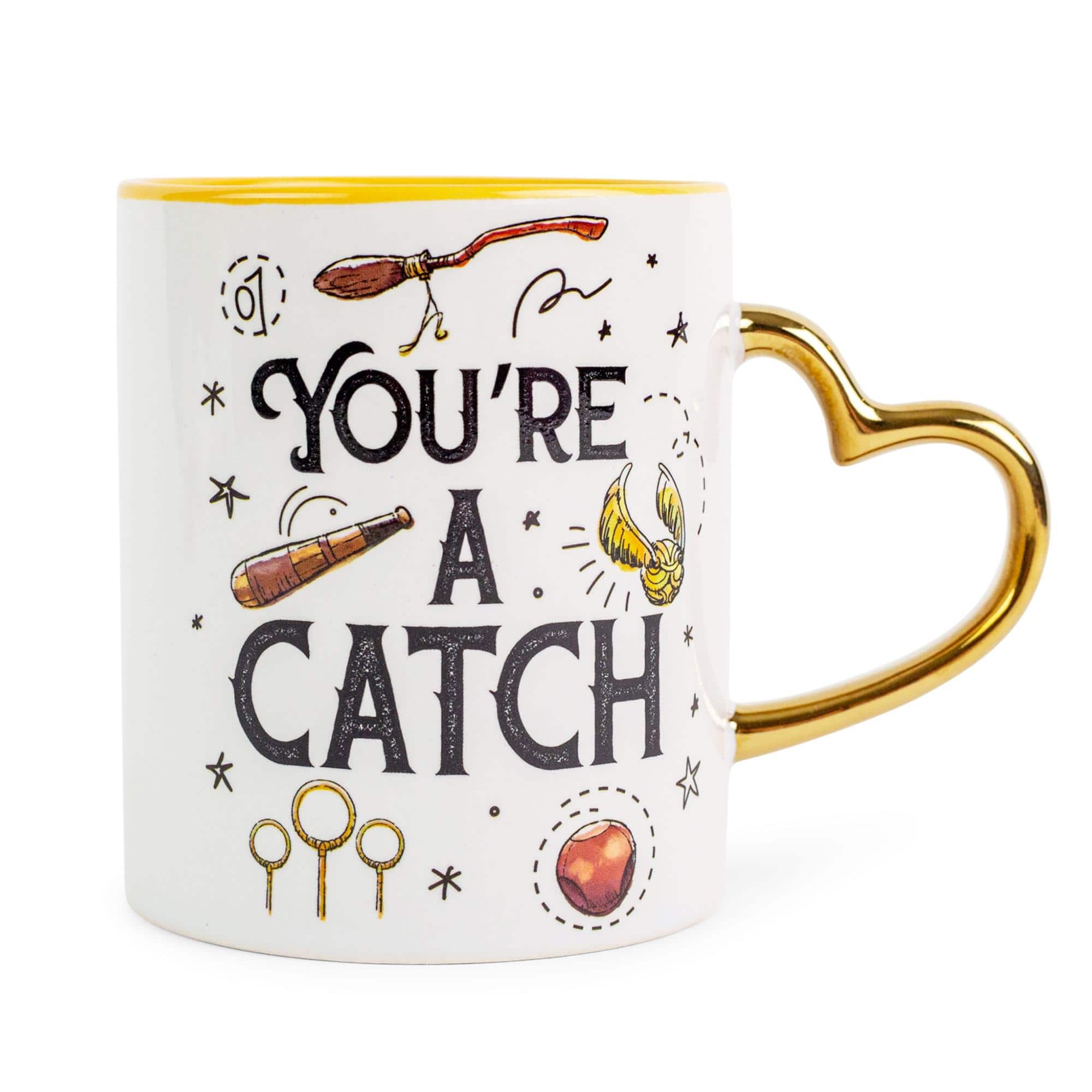 "Silver Buffalo - Harry Potter Quidditch ""You're A Catch"" Sculpted Handle Ceramic Mug | 14 Ounces - Gold" price history on PriceWatchPro