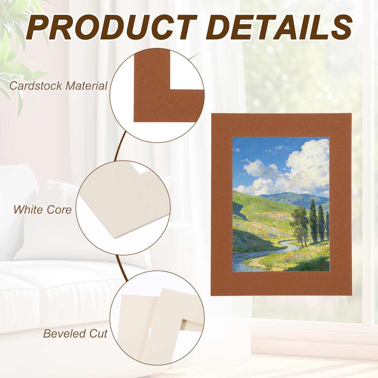PRODUCT DETAILS

- Cardstock Material
- White Core
- Beveled Cut