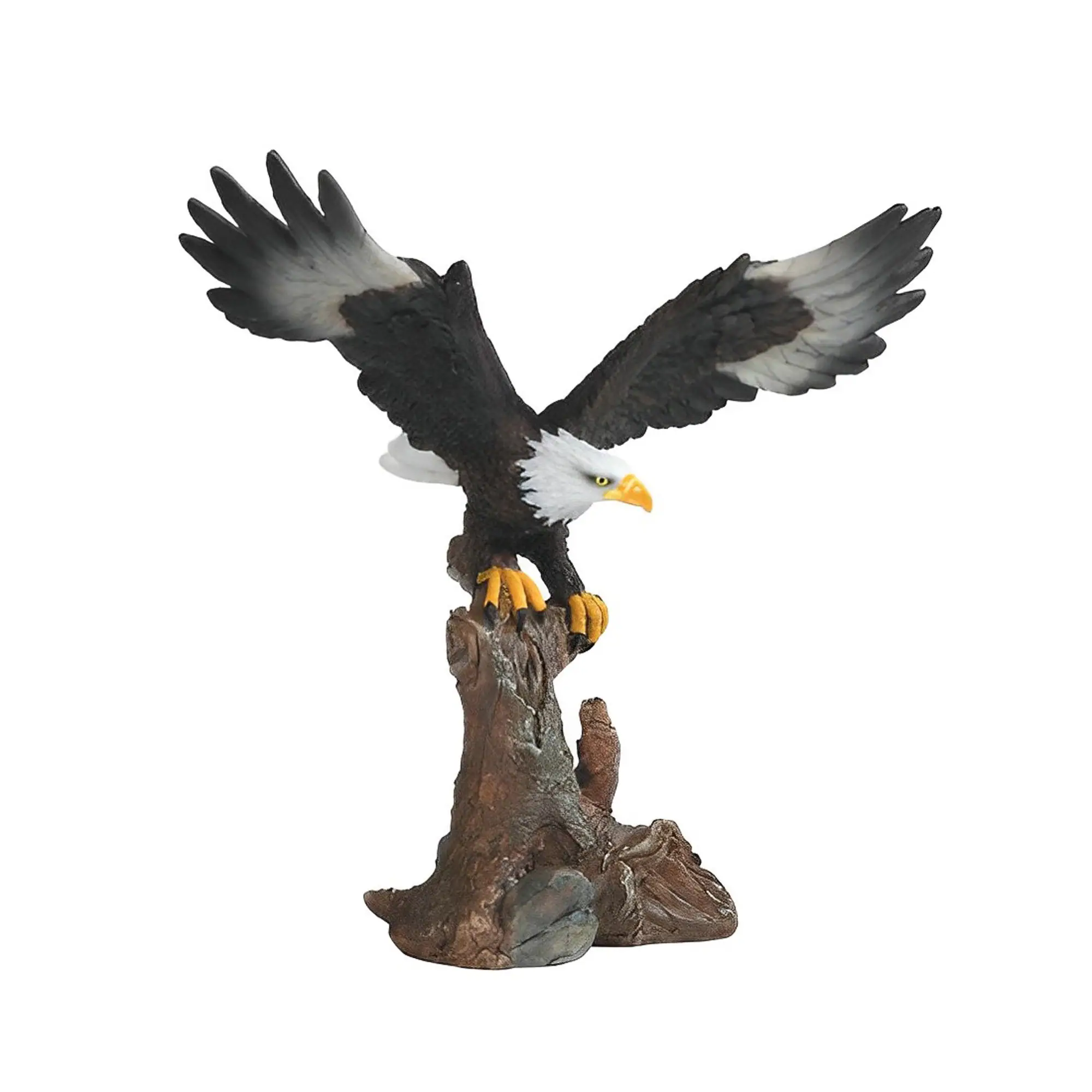 FC Design - 7"W Eagle Landing on Rock Figurine Statue Desk Tabletop Home Decor Gift - Multi-Color