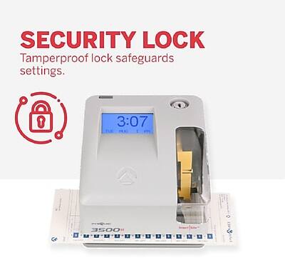 SECURITY LOCK  
Tamperproof lock safeguards settings.  

3:07  
TUE  
UG I