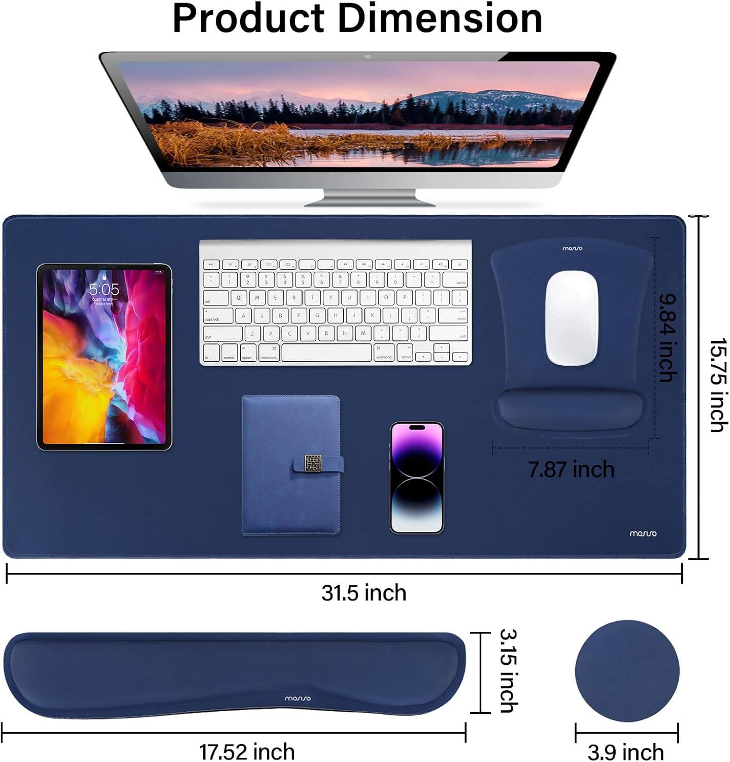 Product Dimension

- 7.87 inch
- 9.84 inch
- 15.75 inch
- 31.5 inch
- 17.52 inch
- 3.15 inch
- 3.9 inch