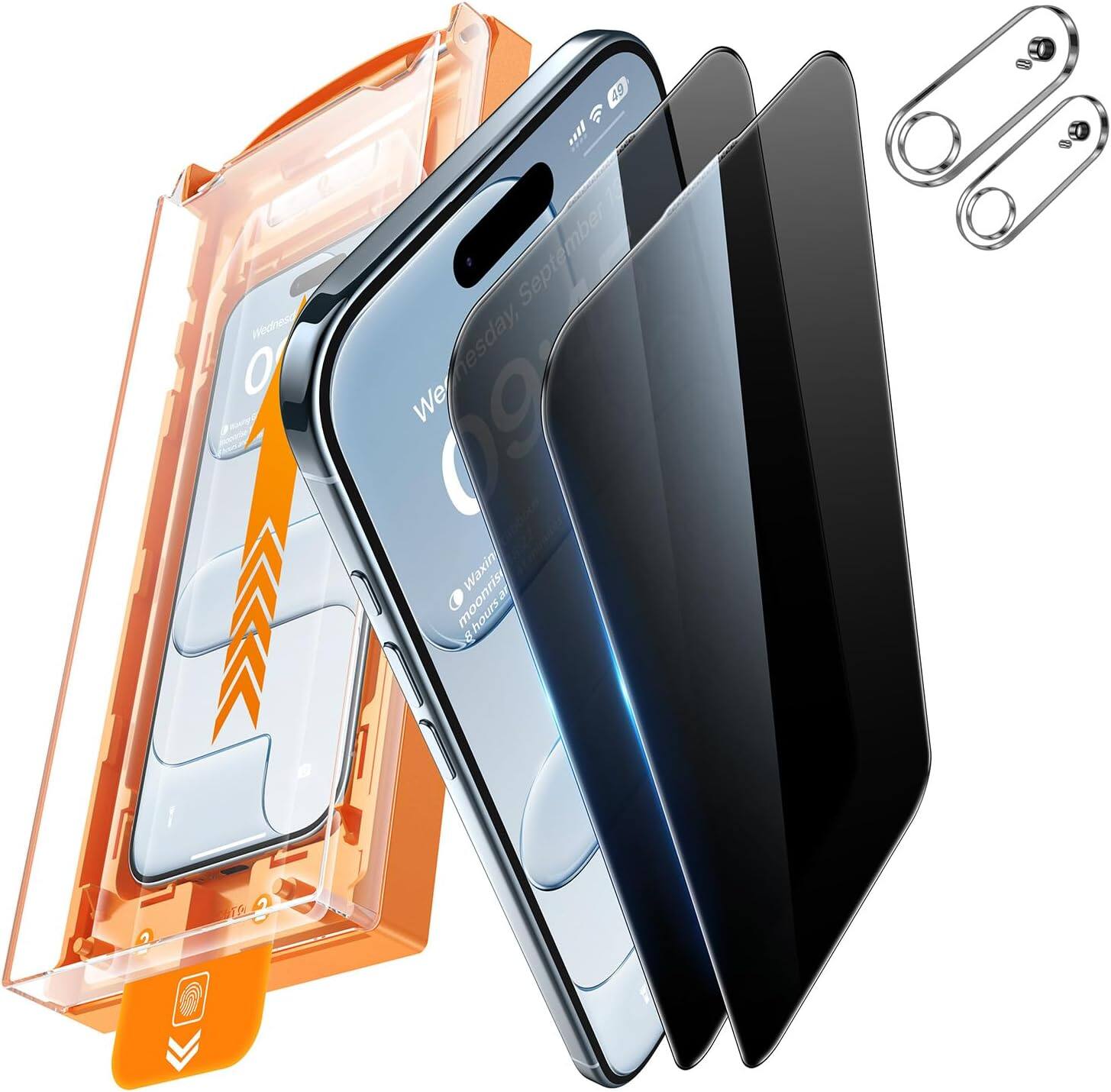 PARKER SLATER - UNBREAK 9H+ Glass Privacy Screen & Camera Protector for iPhone Air 6.5" - Glossy