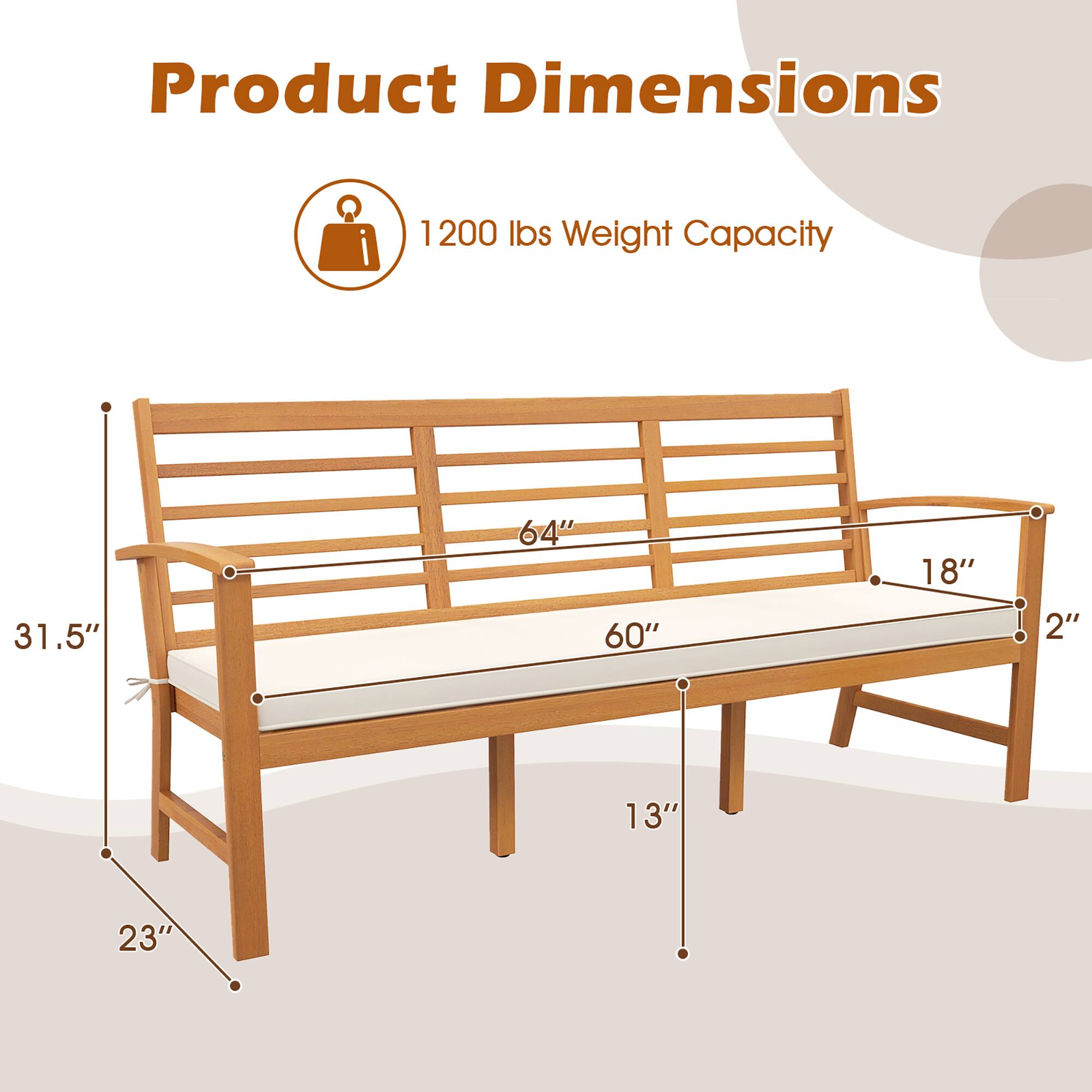 Product Dimensions: 1200 lbs Weight Capacity, 31.5", 64", 60", 18", 2", 13", 23"