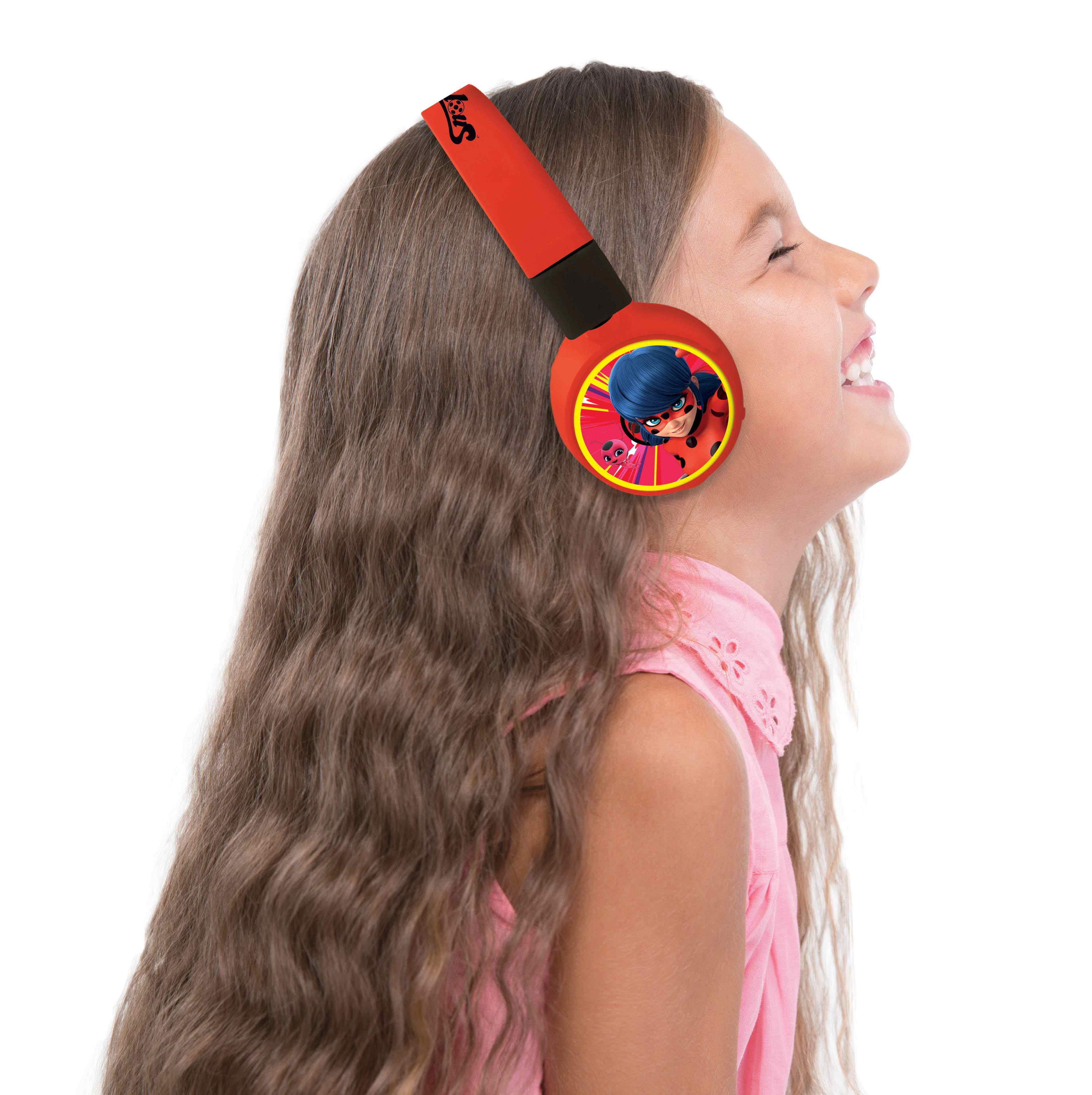 Alt View 9. Lexibook - Miraculous 2-in-1 Bluetooth Foldable Headphones with Safe Volume for Kids.