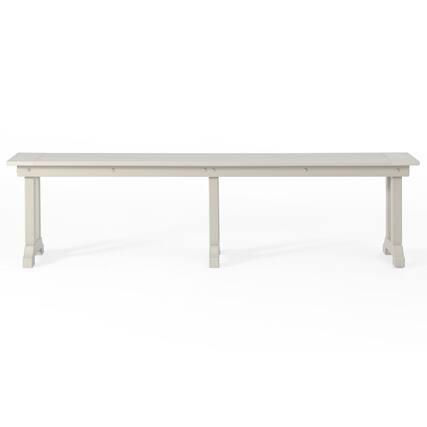 Front. WestinTrends - WestinTrends Malibu 65" Outdoor Patio Trestle Dining Bench - Sand.