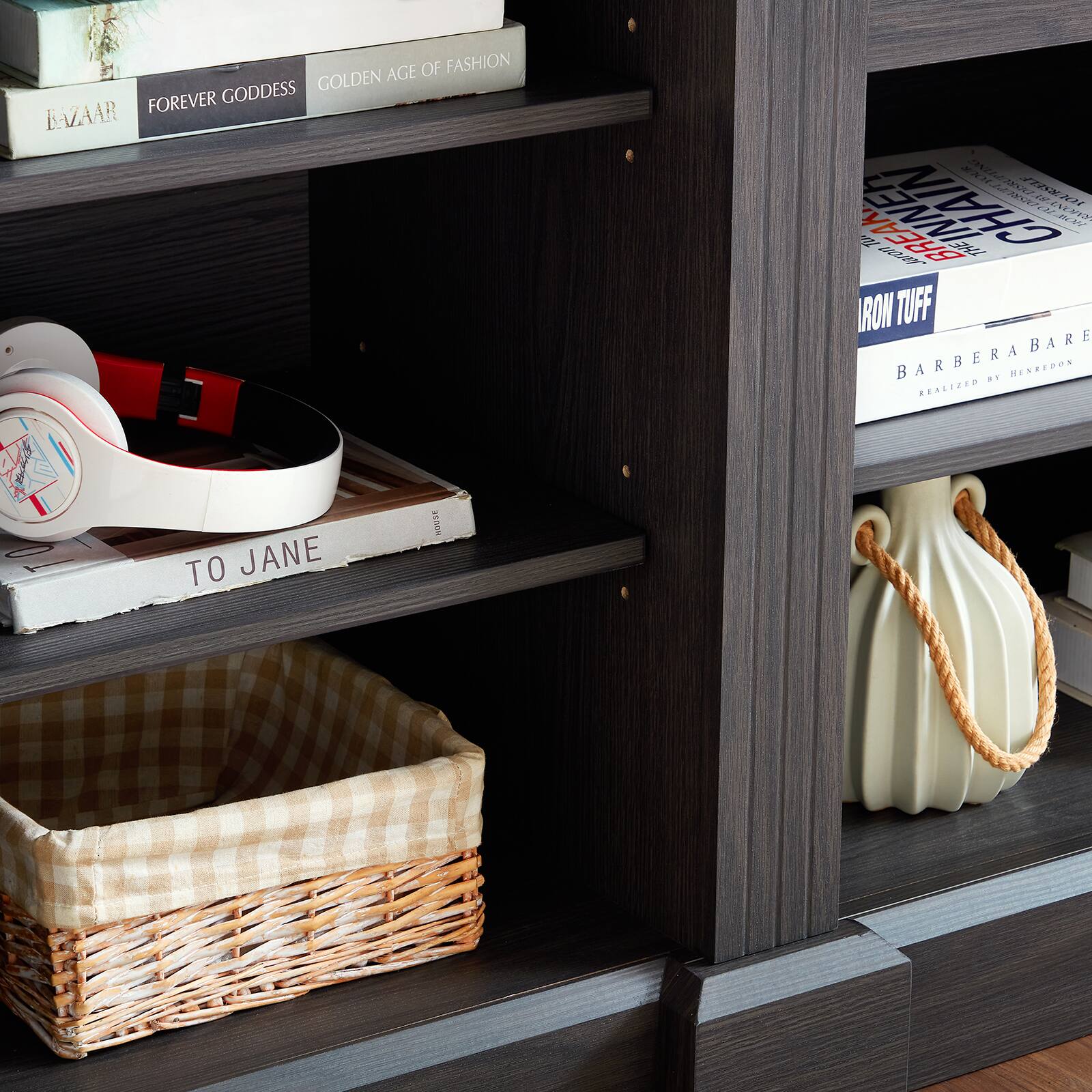 Sure, here is the corrected and grouped text from the image:

- BAZAAR
- FOREVER GODDESS
- GOLDEN AGE OF FASHION
- TO JANE
- CHIC
- IRON TUFF
- BARBERABARE
- REALIZED BY HENREDON