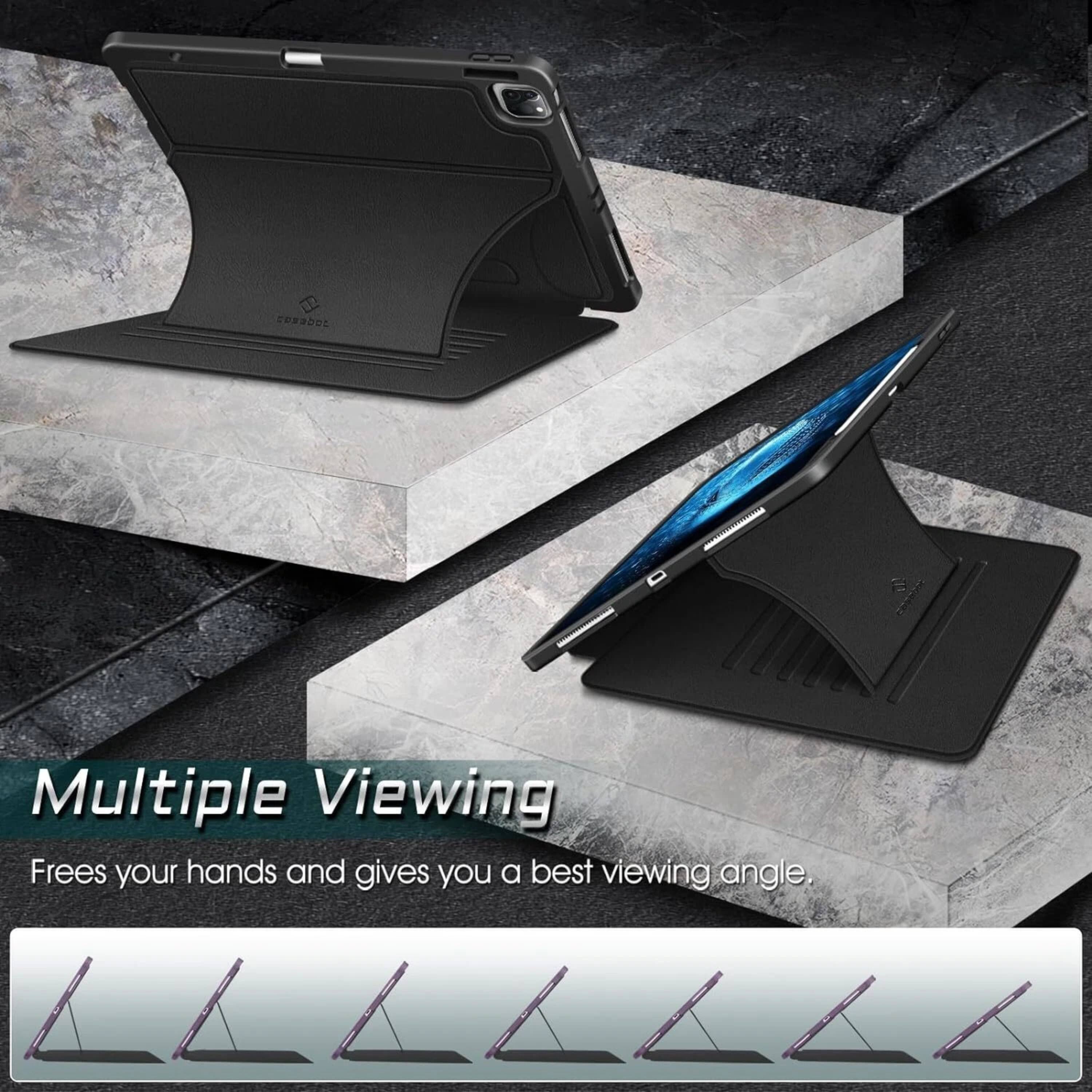 Multiple Viewing  
Frees your hands and gives you the best viewing angle.
