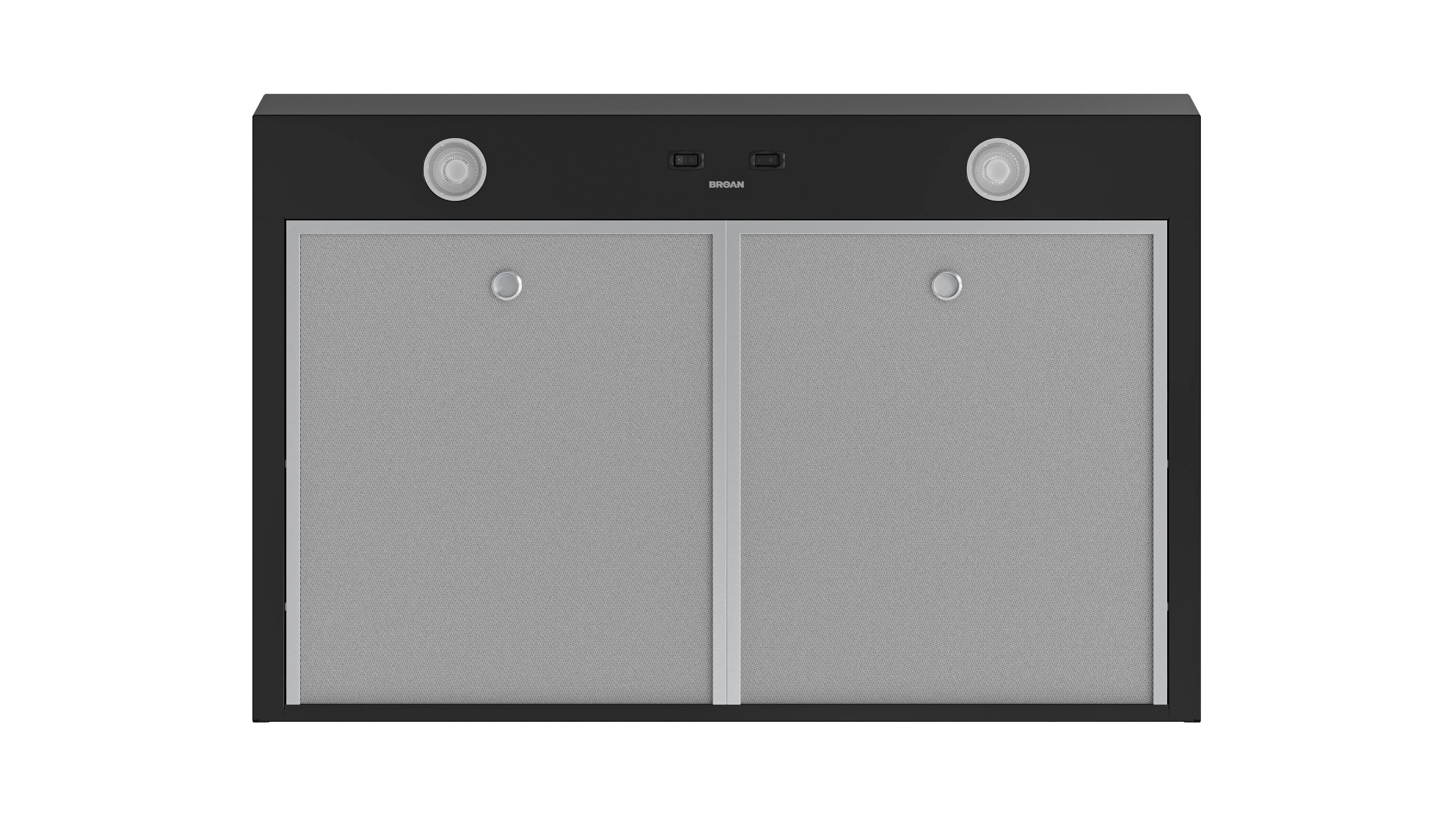 Alt View 6. Broan - Broan-NuTone 30-Inch Under Cabinet Range Hood, ENERGY STAR, 350 Max Blower CFM - Black.