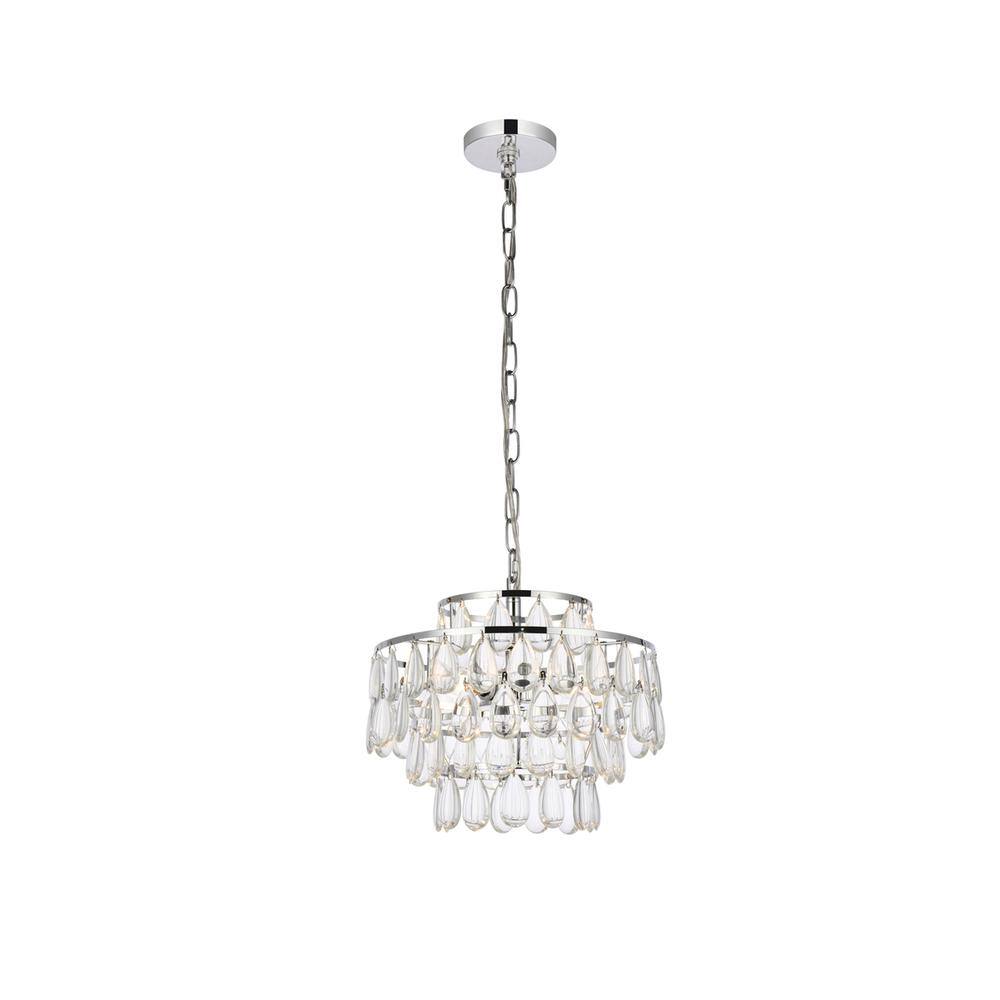 Left. Elegant Lighting - Mila 14 inch pendant in chrome - Chrome.