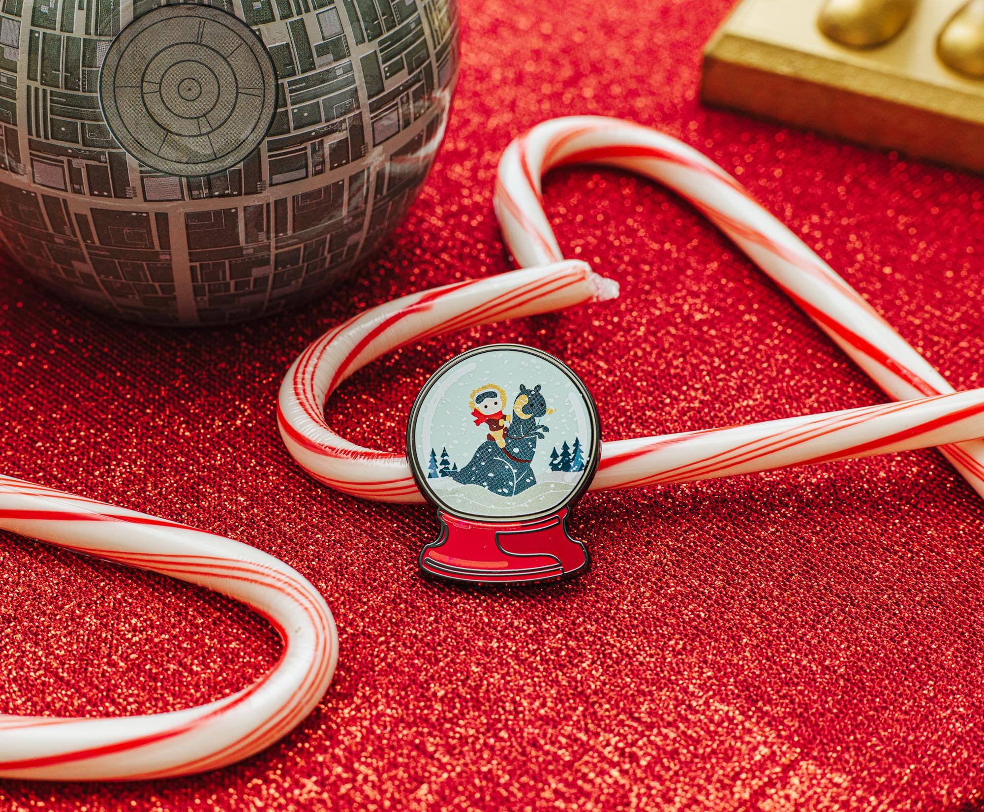 Alt View 10. SalesOne LLC - Star Wars Han Solo and Tauntaun Winter Snow Globe Enamel Pin - Red.