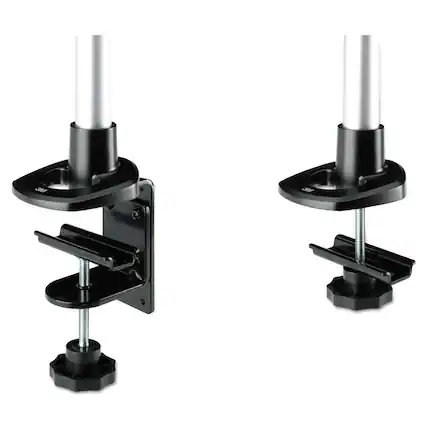 Front. 3M - MA140MB 4-1/2 in. x 19-1/2 in. 30-lb. Capacity Dual-Swivel Monitor Arm/Gray - Black/Gray.