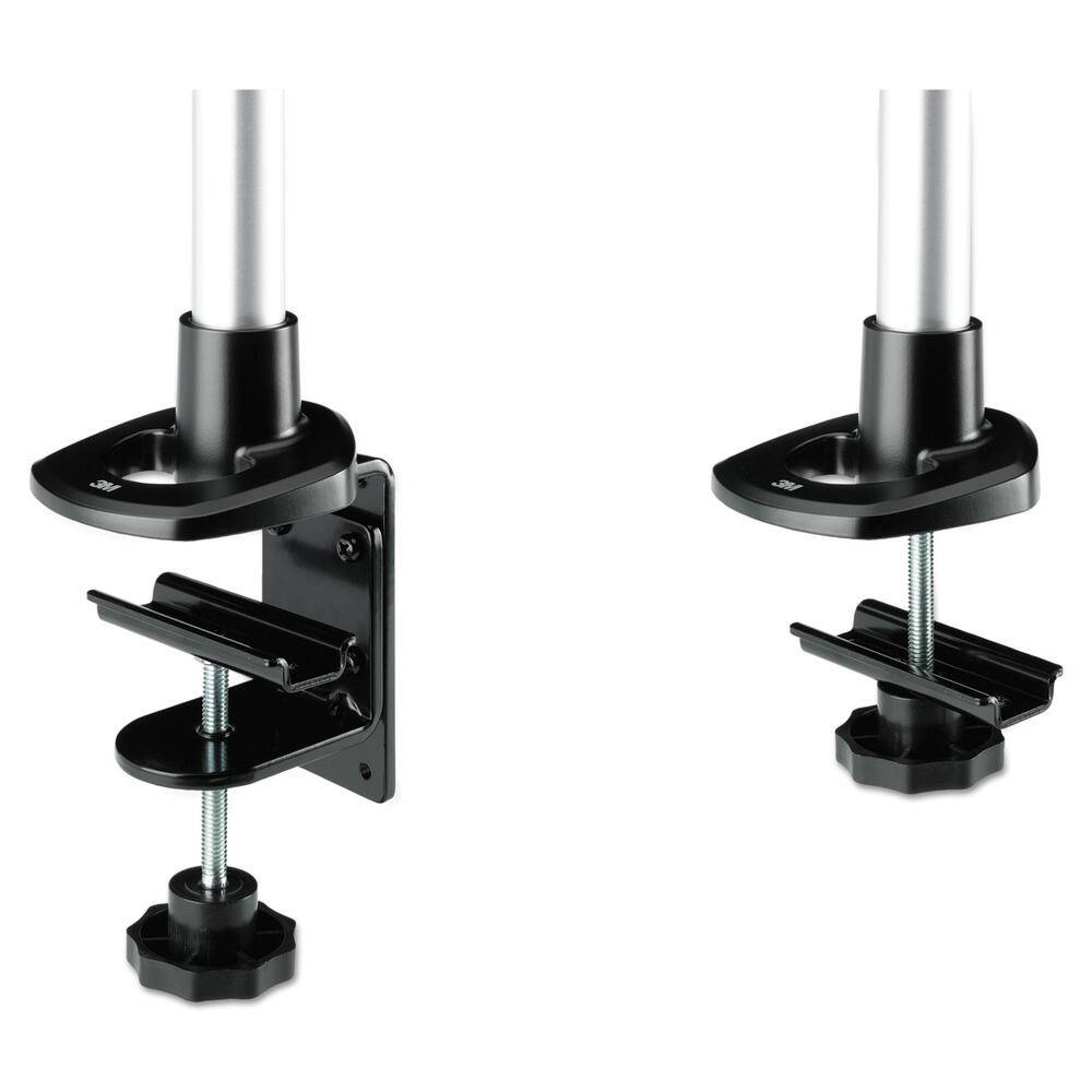 Front. 3M - MA140MB 4-1/2 in. x 19-1/2 in. 30-lb. Capacity Dual-Swivel Monitor Arm/Gray - Black/Gray.